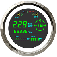 Speedometer Mobil dan Sepeda Motor, Tampilan Anti Kabut Elektrik Digital LCD GPS 85Mm untuk Sepeda Motor dan Skuter