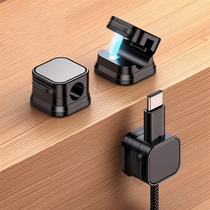 Clips magnétiques pour câbles, support de cordon de téléphone, gestion des câbles, organisateur de câbles adhésifs pour la maison, le bureau, la <span class=keywords><strong>voiture</strong></span>, le mur, le bureau - Product Image 1
