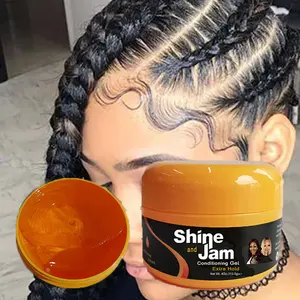 4oz edge control braiding gel Factory hot sale private label edge control strong hold 4c shine and jam