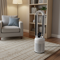 Ventilateur sans pales 3 en 1 pour la maison, refroidissement, chauffage et purification de l'air, avec filtre HEPA, ventilateur tour intelligent, chauffage et refroidissement