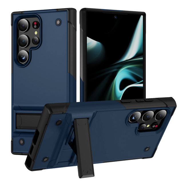 Hot Sale Shockproof Armor Shell Business Bumper Mobile Phone Case With Holder for Samsung Galaxy S22 S23 S24 Ultra A03 A14