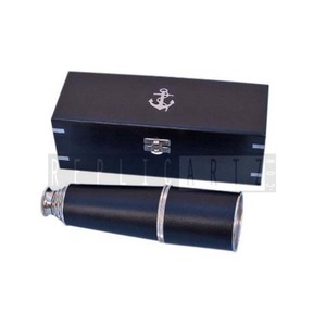 Télescope nautique en laiton finition chrome avec boîte en bois, télescope fonctionnel pour la randonnée, les voyages, la navigation, les activités de plein air - Product Image 1