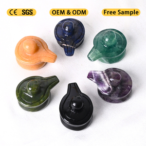 Nouveauté : Statuette Shiva Lingam en pierres naturelles et cristaux de guérison, pierre précieuse Shivling pour le Feng Shui - Product Image 4