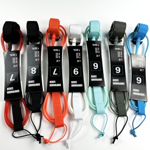 Laisse de surf professionnelle solide et légère, haute résistance, antidérapante, 4 à 12 pieds, avec doubles émerillons flexibles, couleur personnalisable - Product Image 3