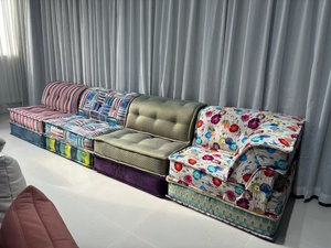 Gran oferta, sofás de tela, conjunto de sofá colorido multifuncional, conjunto de sofá seccional modular, juego de sala de estar, sofá multicolor - Product Image 2