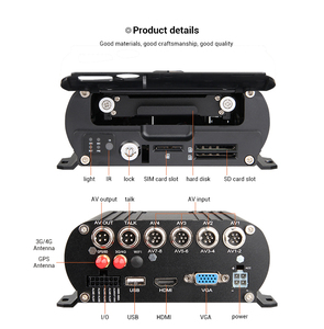 Kit de cámara DVR móvil mdvr con 8 canales, 4G, GPS, AHD, HDD, Vista en vivo remota en tiempo Real, teléfono PC, con 5 cámaras <span class=keywords><strong>IR</strong></span> para camión/autobús/furgoneta/RV - Product Image 3