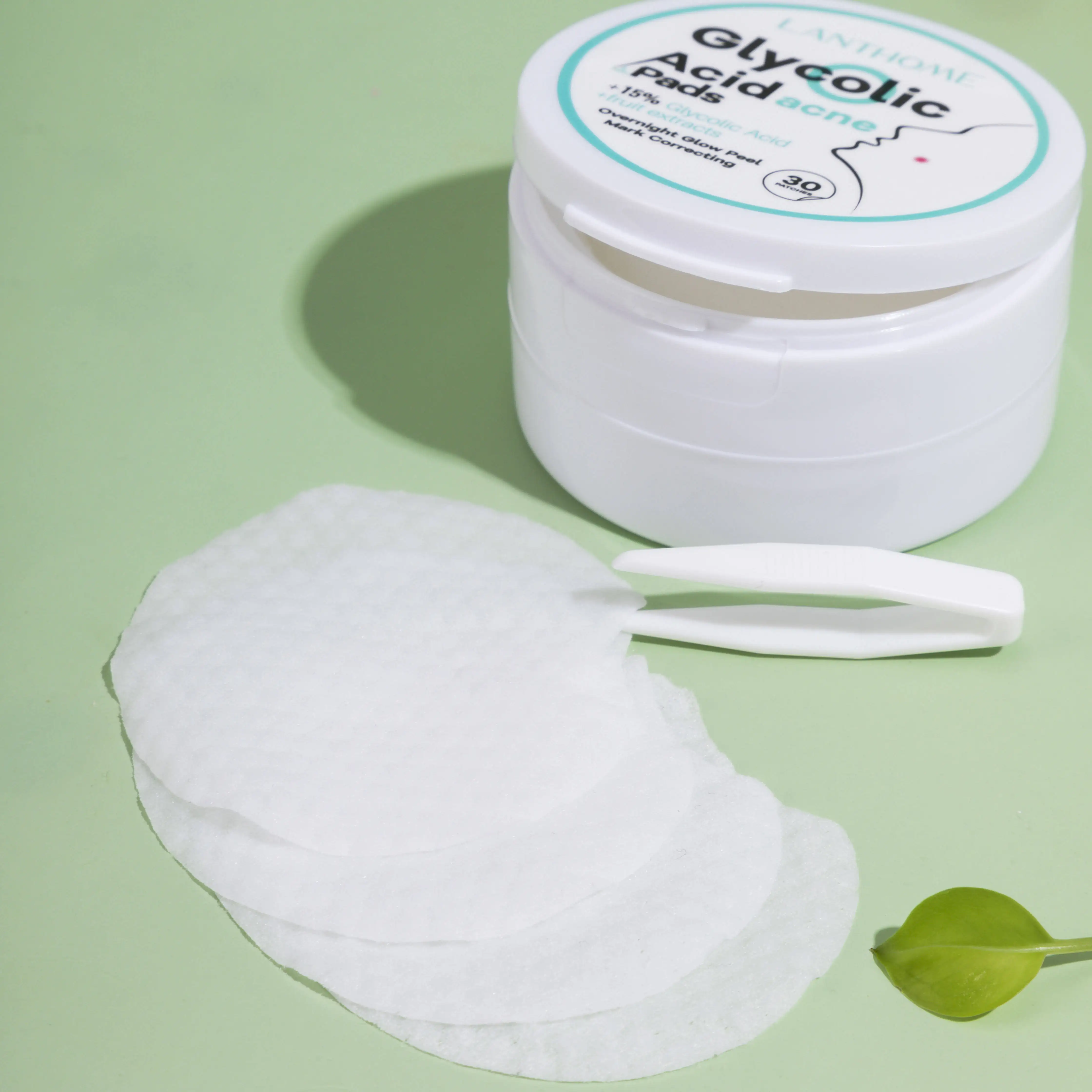 Private Label Hydraterende Anti Acne Pads Gezicht Exfoliërende Schil Acne 15% Glycolische Gloeistof