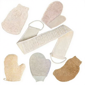 Gants de bain exfoliants en chanvre écologiques pour le corps, en jute naturelle, longs et simples, pour le gommage corporel en gros - Product Image 1