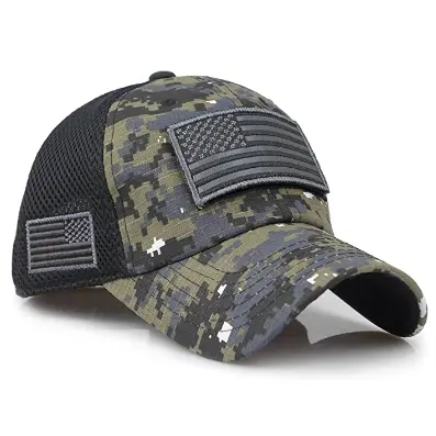 Hot Personalized Custom Logo Hats For Men Baseball Cap Camouflage Custom Trucker Hat