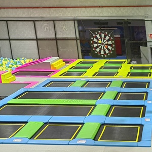 Профессиональный детский батут для гимнастики, крытый батутный парк с блоками из поролона от производителя - Product Image 1