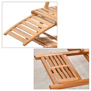 Chaise de détente en bambou réglable, fauteuil à bascule décontracté pour balcon, balançoire d'extérieur, chaise longue pour adulte - Product Image 5