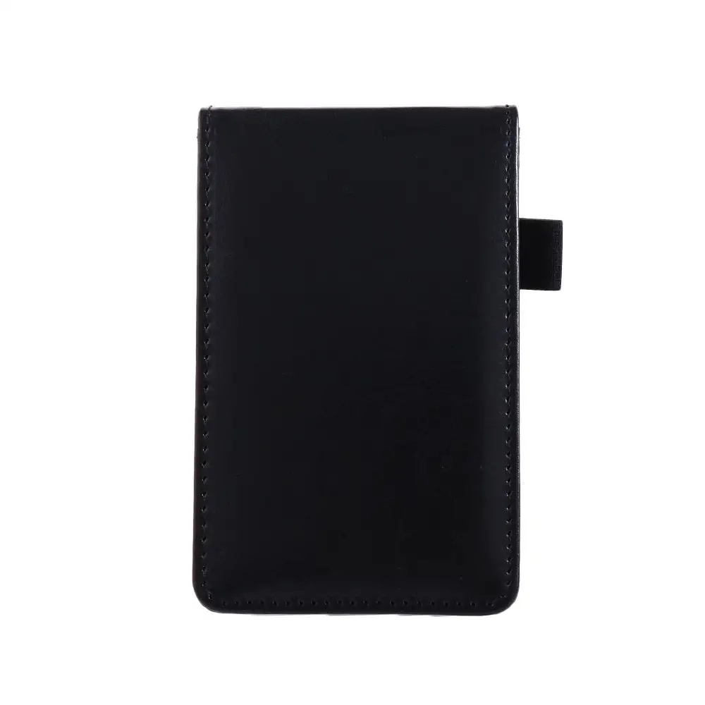 Embossed A7 Journal Personalized Leather Notebook Cover Mini Jotter Notepad with Pen Slot
