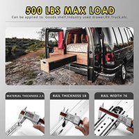 Rail coulissant de tiroir télescopique à extension complète à roulement à billes robuste de 225kg 76mm pour la cuisine et l'extérieur