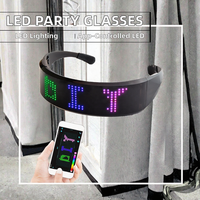 Lunettes LED Animées Tendance avec Contrôle Bluetooth via APP, Animation Graffiti, LED Lumineuses Pleine Couleur, Lunettes Promotionnelles