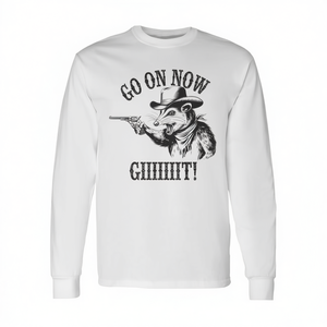 Camiseta de manga larga Go On Now Git Vintage Cowboy Opossum Country Western - Product Image 2