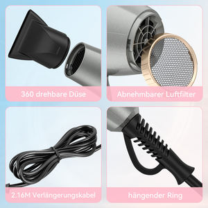 Confu הפופולרי ביותר סלון שיער מקצועי סלון סט 2000w-2300w-w w כוח גבוה מכה מייבש שיער - Product Image 6