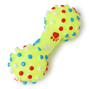 Pet Dog Teeth Cleaning Durable <b>Squeaky</b> Soft Rubber Safety Puppy Dumbbell Interactive Movement Chew Toy - Product Image 5
