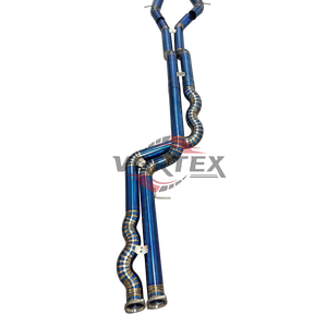 Escape de Titanio Vortex Ultra Ligero GR1 para BMW F80 M3 F82 M4 S55 - Sistema Catback de Alto Rendimiento con Puntas Azules Quemadas - Product Image 3