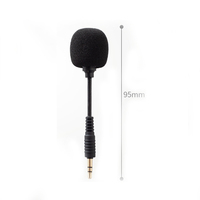 Mini Micrófono Portátil de 10 cm con Conector de 3,5 mm para Teléfono Móvil, Micrófono para Teléfono Inteligente Android, Computadora Portátil