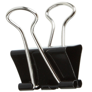 Comix Black Binder <b>Clips</b> 19mm Metal Office Supplies B3609 - Product Image 3