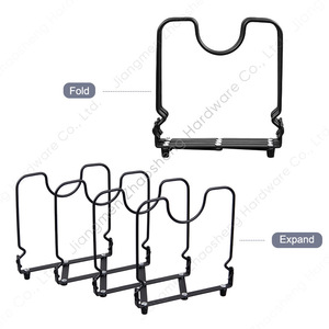 <b>Pot</b> <b>Lid</b> Rack Multi Layer Cookware Storage Stand With Stand Kitchen Organization Square Metal <b>Lids</b> Draining Rack - Product Image 4