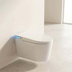 Inodoro Inteligente con Luz Nocturna, Montado en el Suelo, con Sifón en S, Cerámico, con Control Remoto, Descarga por Gravedad, Función de Calefacción del Asiento - Product Image 2