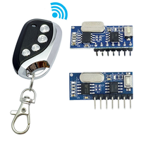 Émetteur et récepteur RF 433 MHz, télécommande sans fil 4 canaux avec code
