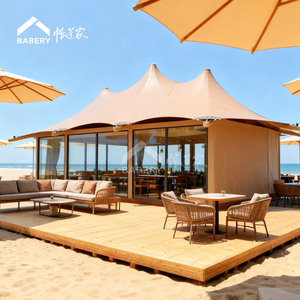 Carpa de Glamping de Lujo de Acero de 38 m con 3 Picos |   Alojamiento Modular para Huéspedes |   Edificio Prefabricado para Hotel Ecológico, Oficinas o Campamento - Product Image 1
