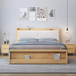 <span class=keywords><strong>เตียง</strong></span>ไม้ทึบสองชั้นพร้อมลิ้นชักอเนกประสงค์แบบยืดได้เฟอร์นิเจอร์ห้องนอนที่เรียบง่ายหรูหราทันสมัย - Product Image 6