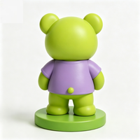 Figurine de bureau personnalisable en PVC, série Ours Vert avec Ballon de Football, boîte mystère 5 cm, jouet décoratif unisexe, cadeau pour les 14 ans et plus