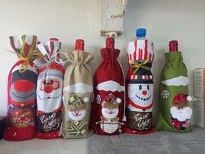 Champagne Holders Home <b>Table</b> Navidad Decors <b>Christmas</b> Decoration Home <b>Christmas</b> Wine Bottle <b>Cover</b> - Product Image 6