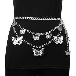 Women's Zinc Alloy Waist Chain Butterfly Pattern Fashion Body Chain Daily Wear Single Lap Style - Product Image 3