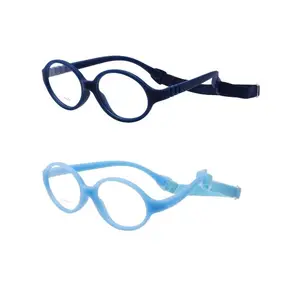 Enfants sûr Flexible en caoutchouc souple enfants enfants montures optiques en caoutchouc enfants lunettes montures optiques enfants lunettes