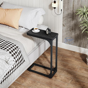 Sala de estar Mesa auxiliar en forma de C Espacios pequeños Sofá Mesa Bandeja de TV - Product Image 6