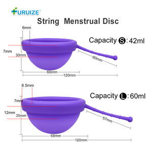Disque menstruel Furuize, grand, en silicone de qualité médicale, disque menstruel, logo OEM, conception anti-fuite, disque de règles - Product Image 2