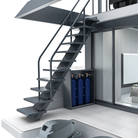 Maison flottante de luxe en aluminium Allhouse avec moteur hors-bord de 90 CV pour la pêche et les loisirs, capacité de 6 à 10 personnes