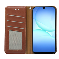 Étui de téléphone en cuir RFID classique pour Samsung Galaxy S24 Ultra S26 Plus S25 Edge A17 A07 A06 A25, couleur unie, couverture en PU