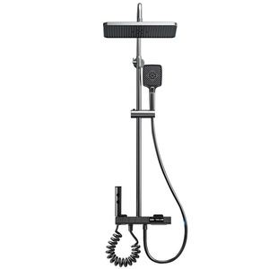 Ensemble de Douche <span class=keywords><strong>Mural</strong></span> Haute Qualité avec Affichage Numérique, Commandes à Touches de Piano, Finition Galvanisée et <span class=keywords><strong>Mitigeur</strong></span> de Bain 4 Fonctions - Product Image 6
