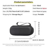 Étui de transport mini protecteur antichoc en PU/Nylon de qualité supérieure pour DJI OSMO Pocket 4