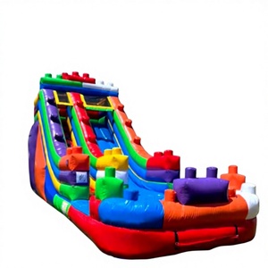 Toboggan aquatique gonflable en promotion – Toboggan aquatique et sec pour enfants et adultes, idéal pour les zones de jeux extérieures - Product Image 3