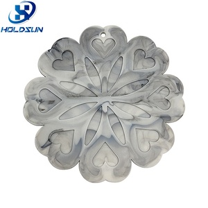 Boho cổ điển Silicone bảng Mat chịu nhiệt hoa hình trái tim đế lót ly cho hộ gia đình ăn uống trang trí nhà bàn sử dụng - Product Image 2