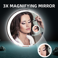 Modern Smart Round LED Touch Screen Mirror Wall Mounted Cabinet Decorative Light Mirror