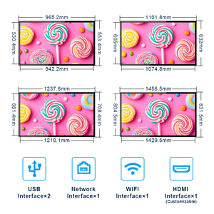 Lecteur vidéo 65 pouces 75 pouces, 20 points, Android Windows, kiosque publicitaire avec verre trempé de 4 mm pour centre commercial - Product Image 3
