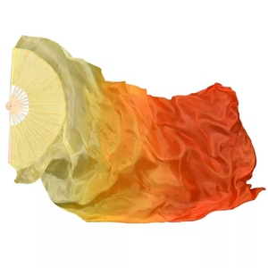 Abanicos largos de bambú personalizables DIY con velo de seda, ropa de actuación profesional <span class=keywords><strong>para</strong></span> danza del vientre, diferentes colores disponibles - Product Image 3