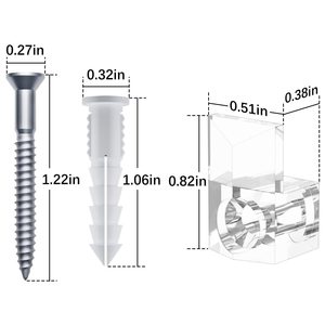 Clear <b>Mirror</b> Bracket Holder <b>Plastic</b> Wall Mount Support For Glass Cabinet Door Shelf Installation - Product Image 4