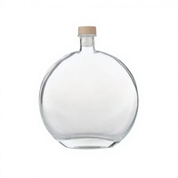 Diffuseur de parfum minimaliste en verre rond, flacon moderne avec couvercle argenté pour une décoration intérieure haut de gamme et un parfum d'ambiance, 500 ml