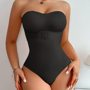 <span class=keywords><strong>Body</strong></span> sculptant gainant ventre plat sans couture avec bordure léopard, grande taille, ajouré, respirant, bretelles réglables, maintien ferme - Product Image 1