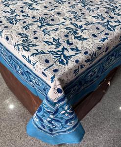 Dernier design meilleur prix nappe en coton imprimée en blocs faite à la main lot de serviettes de table motif floral couverture de table de mariage indien pour la maison - Product Image 4