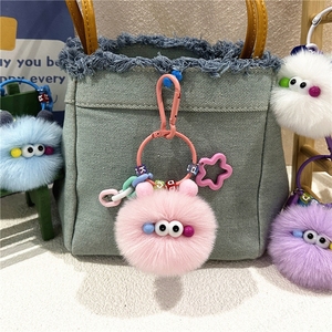 Sac à dos en peluche tendance et mignon en forme de petit charbon de bois, pendentif porte-clés léger et original, jouet pour étudiant, cadeau - Product Image 6