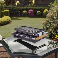 Elektrischer Stahl-Raclette-Grill mit Antihaftbeschichtung 1200W